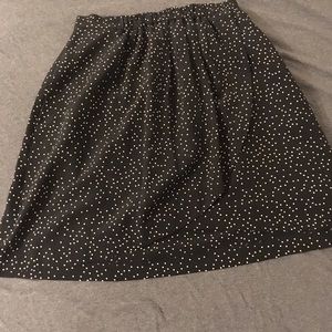 Madewell polka dot black skirt WITH POCKETS!!! xs